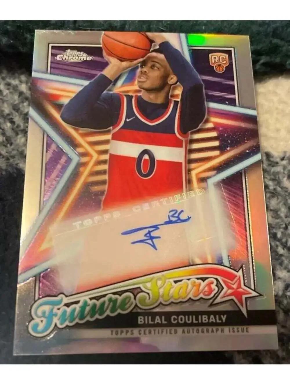 2023-24 Topps Chrome Silver Base Future Stars Bilal Coulibaly Rookie Auto NM
